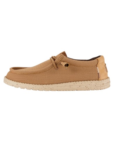 Scarpa Uomo Sneakers HeyDude Wally Sport Mesh tAN White