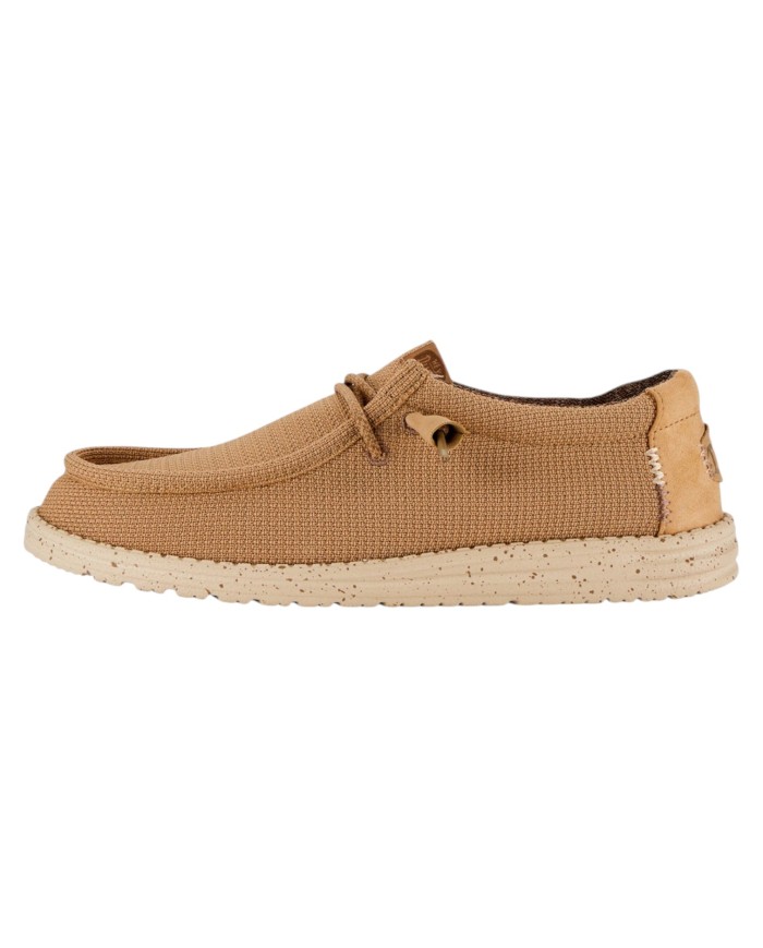 Scarpa Uomo Sneakers HeyDude Wally Sport Mesh tAN White