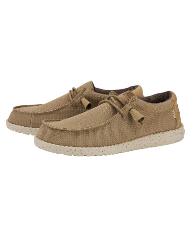 Scarpa Uomo Sneakers HeyDude Wally Sport Mesh tAN White