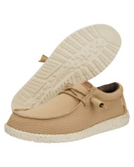Scarpa Uomo Sneakers HeyDude Wally Sport Mesh tAN White