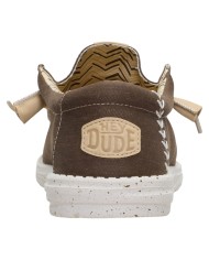Scarpa Uomo Sneakers HeyDude Wally Strech Canvas Teak Brown