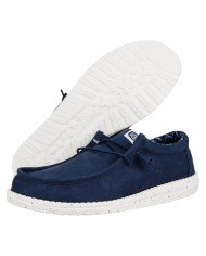 Scarpa Uomo Sneakers HeyDude Wally Strech Canvas Navy