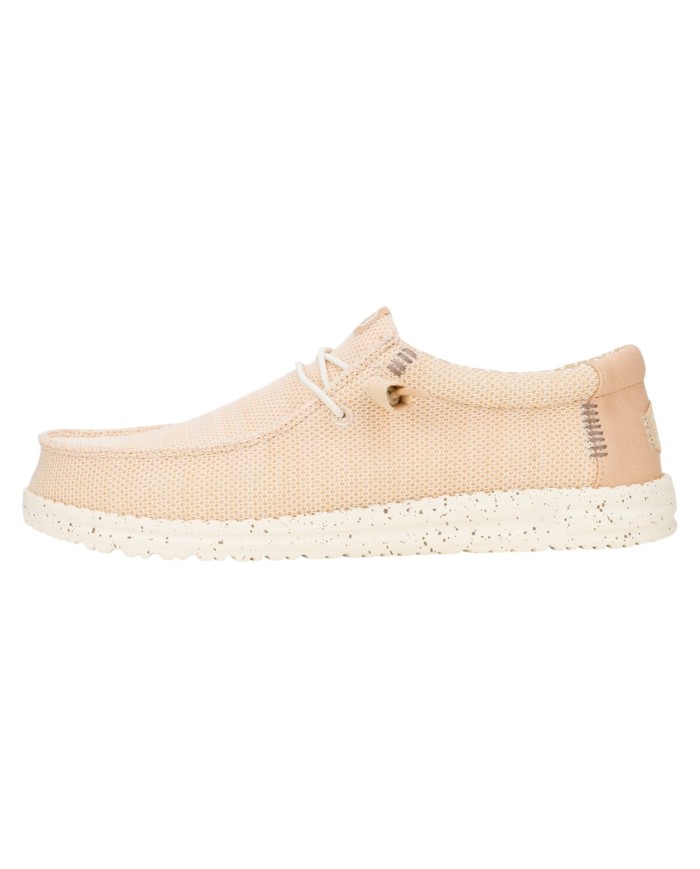 Scarpa Uomo Sneakers HeyDude Wally Strech Sox Irish Cream Egret