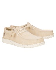 Scarpa Uomo Sneakers HeyDude Wally Strech Sox Irish Cream Egret