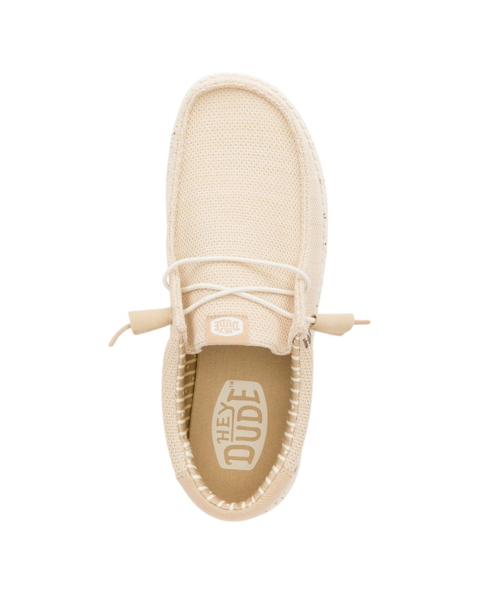 Scarpa Uomo Sneakers HeyDude Wally Strech Sox Irish Cream Egret