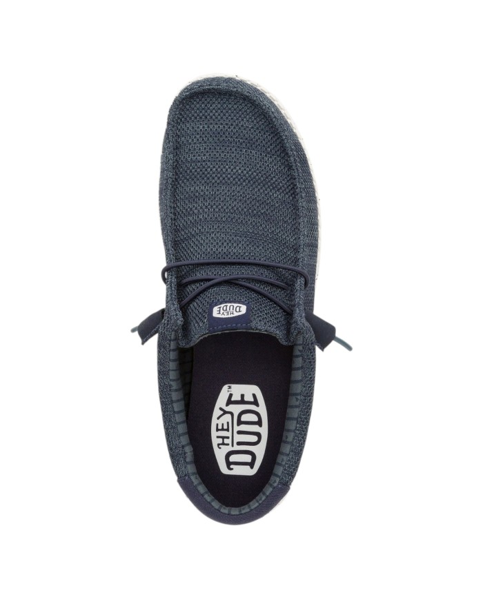 Scarpa Uomo Sneakers HeyDude Wally Strech Sox Navy