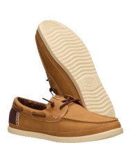 Scarpa Uomo Sneakers HeyDude Harbor Lo Classic Bone Brown Multi