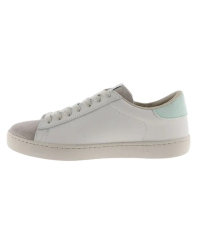 Sneakers Victoria Donna Berlin Suede Leather White Agua Azzurro