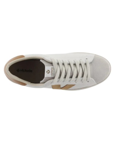 Sneakers Victoria Uomo Berlin Suede Leather White Cuero Cuoio
