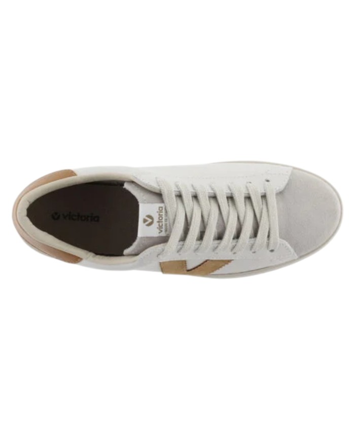 Sneakers Victoria Uomo Berlin Suede Leather White Cuero Cuoio