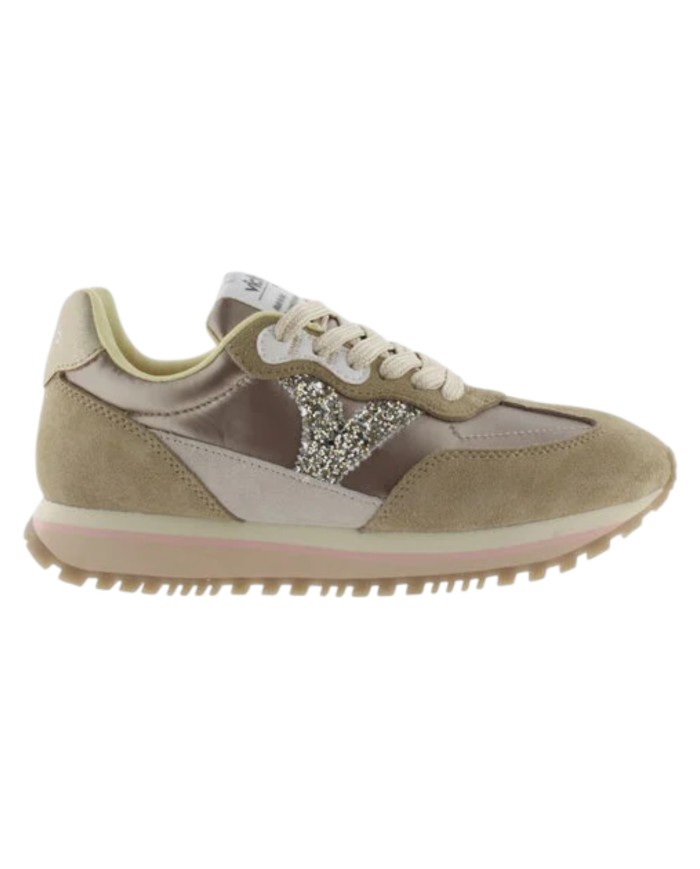 Sneakers Victoria Donna Viento Metallic Nylon e  Suede