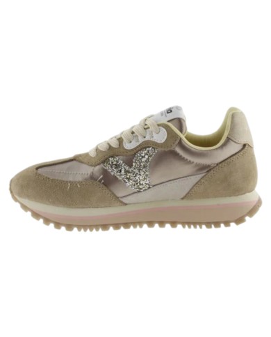 Sneakers Victoria Donna Viento Metallic Nylon e  Suede