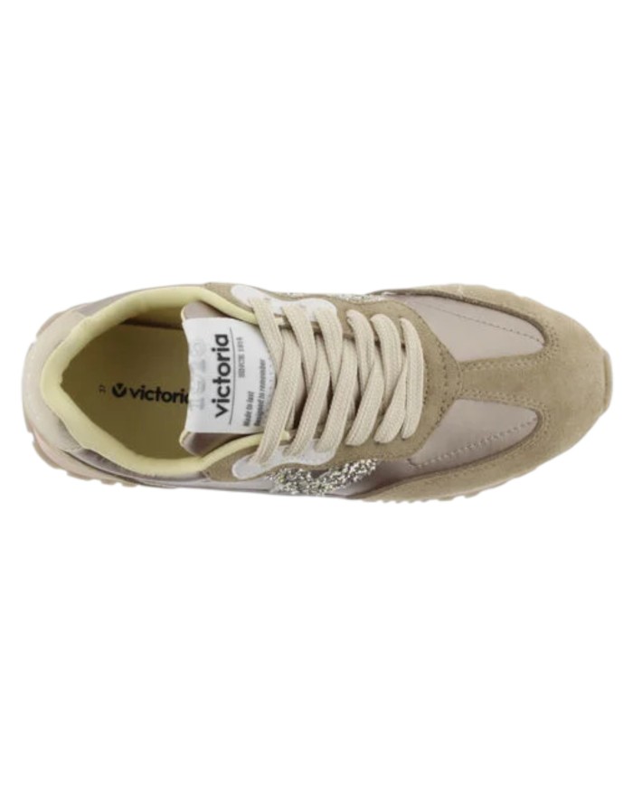 Sneakers Victoria Donna Viento Metallic Nylon e  Suede