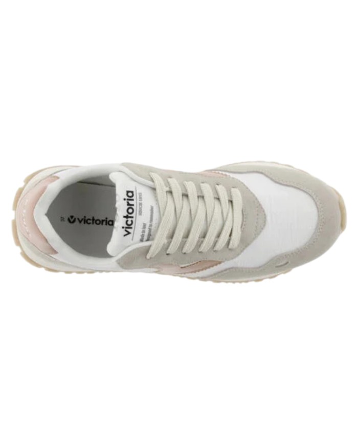 Sneakers Victoria Donna Viento Nylon  Camoscio e colori  White Cuarzo