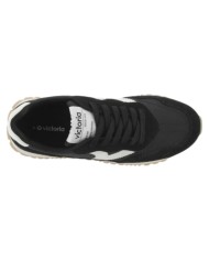 Sneakers Victoria Donna Viento Nylon  Camoscio e Contrasto Nero Bianco