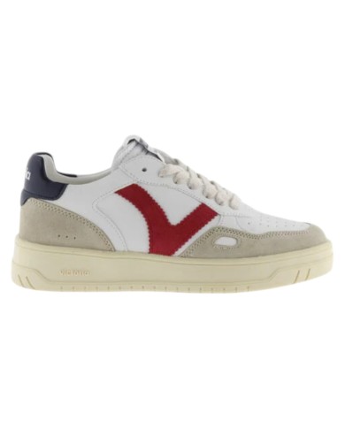 Sneakers Victoria Uomo Seul Pelle Camoscio colori White Navy Red