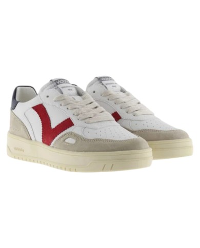 Sneakers Victoria Uomo Seul Pelle Camoscio colori White Navy Red