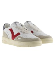 Sneakers Victoria Uomo Seul Pelle Camoscio colori White Navy Red