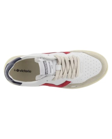 Sneakers Victoria Uomo Seul Pelle Camoscio colori White Navy Red