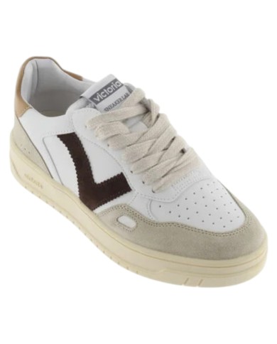 Sneakers Victoria Uomo Seul Pelle Camoscio colori White Taupe Brown