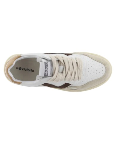 Sneakers Victoria Uomo Seul Pelle Camoscio colori White Taupe Brown