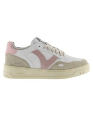 Sneakers Victoria Donna Seul Pelle Camoscio Bianco Beige Rosa