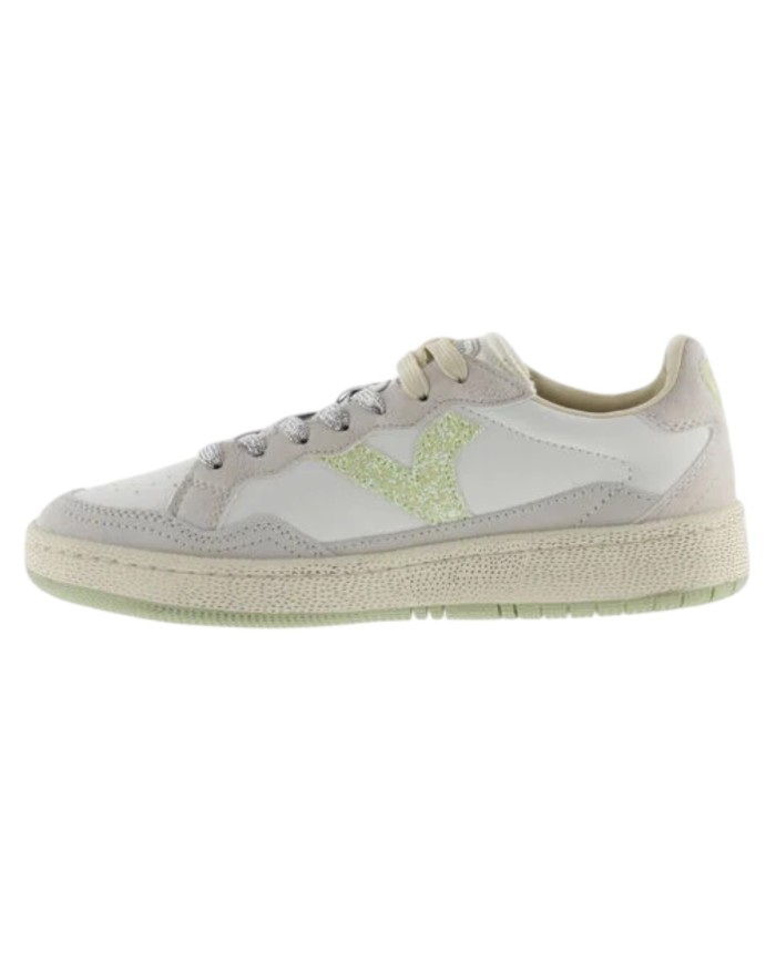 Sneakers Victoria Donna Smash Soft Neon Sneaker Sportive con Logo in Glitter White Lima