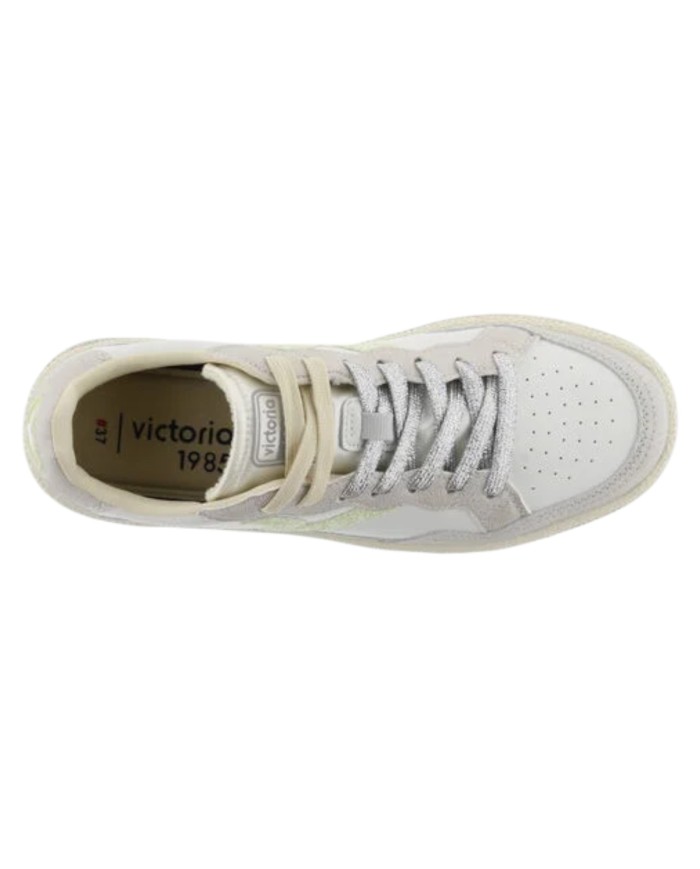 Sneakers Victoria Donna Smash Soft Neon Sneaker Sportive con Logo in Glitter White Lima