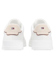 Sneakers Uomo Tommy Hilfiger Th Court Line Logo Leather Ecru Classic Beige