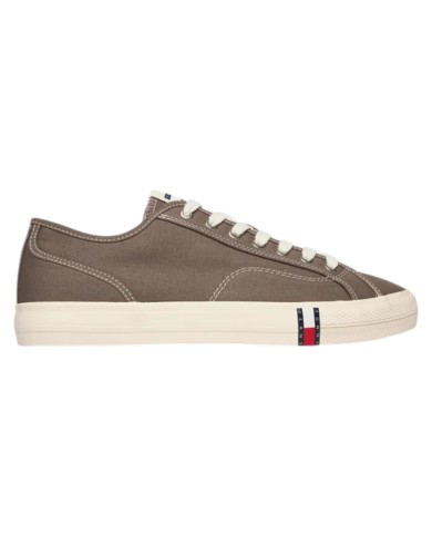 Sneakers Uomo Tommy Hilfiger Archive Vulc Y2K In Cotone Dusty Brown Grey