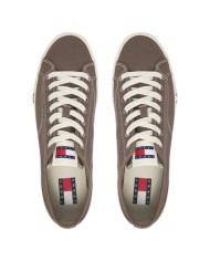 Sneakers Uomo Tommy Hilfiger Archive Vulc Y2K In Cotone Dusty Brown Grey