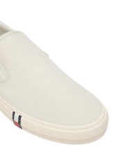 Slip On Uomo Tommy Hilfiger Archive Vulc Y2K In Cotone Ivory White