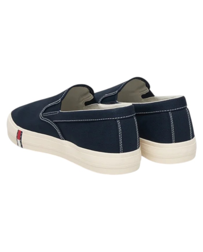 Slip On Uomo Tommy Hilfiger Archive Vulc Y2K In Cotone Dark Night Navy