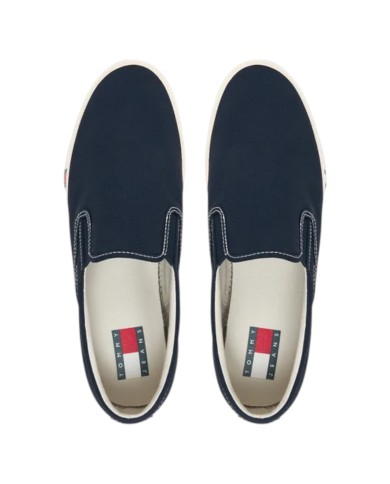 Slip On Uomo Tommy Hilfiger Archive Vulc Y2K In Cotone Dark Night Navy