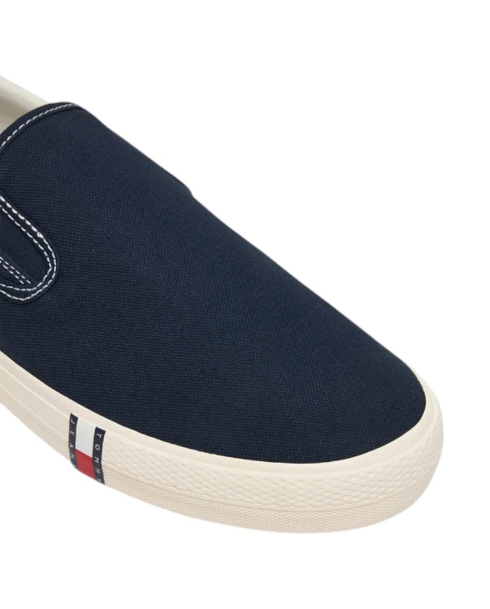 Slip On Uomo Tommy Hilfiger Archive Vulc Y2K In Cotone Dark Night Navy