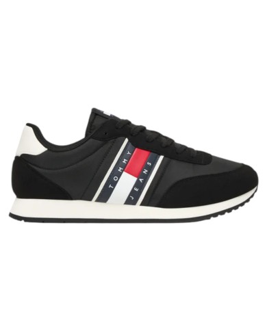 Sneakers Uomo Tommy Hilfiger Tjm Classic Runner Mesh Suede Black