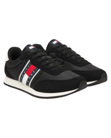 Sneakers Uomo Tommy Hilfiger Tjm Classic Runner Mesh Suede Black