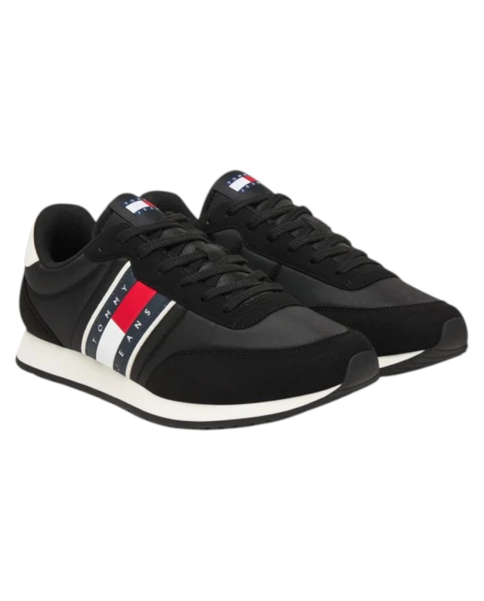Sneakers Uomo Tommy Hilfiger Tjm Classic Runner Mesh Suede Black