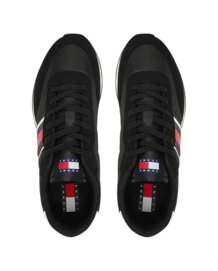 Sneakers Uomo Tommy Hilfiger Tjm Classic Runner Mesh Suede Black