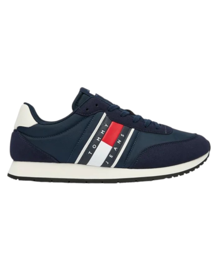 Sneakers Uomo Tommy Hilfiger Tjm Classic Runner Mesh Suede Dark Night Navy