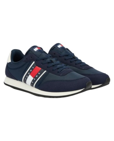 Sneakers Uomo Tommy Hilfiger Tjm Classic Runner Mesh Suede Dark Night Navy