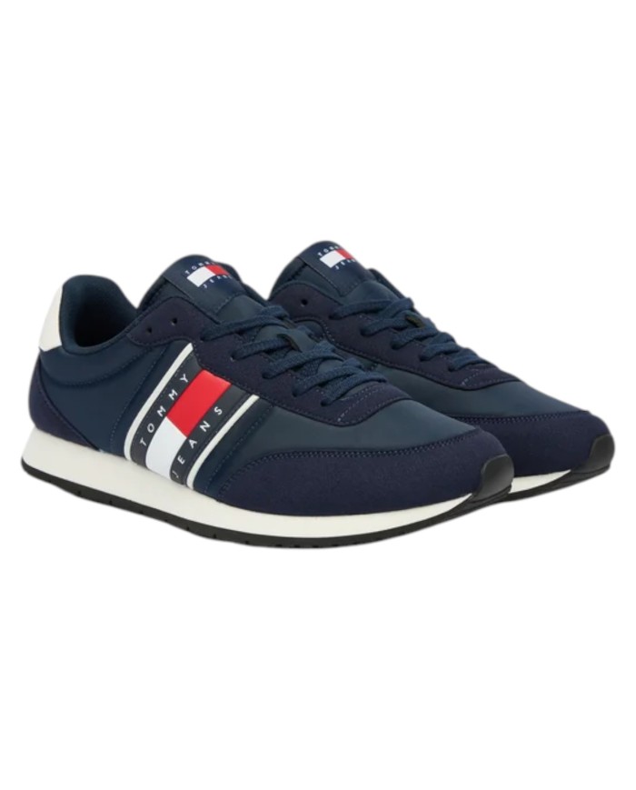 Sneakers Uomo Tommy Hilfiger Tjm Classic Runner Mesh Suede Dark Night Navy