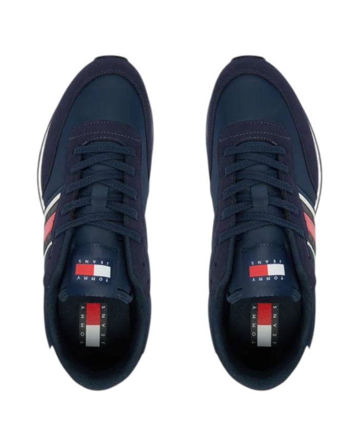 Sneakers Uomo Tommy Hilfiger Tjm Classic Runner Mesh Suede Dark Night Navy