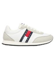 Sneakers Uomo Tommy Hilfiger Tjm Classic Runner Mesh Suede Ecru White