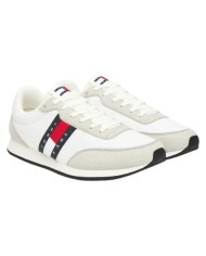 Sneakers Uomo Tommy Hilfiger Tjm Classic Runner Mesh Suede Ecru White