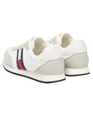 Sneakers Uomo Tommy Hilfiger Tjm Classic Runner Mesh Suede Ecru White
