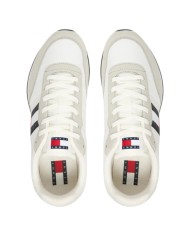 Sneakers Uomo Tommy Hilfiger Tjm Classic Runner Mesh Suede Ecru White
