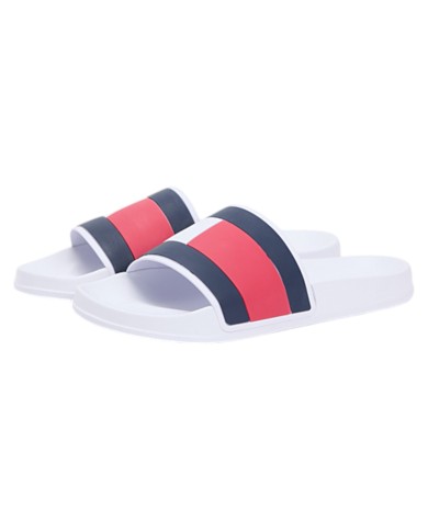 Ciabatte Uomo Tommy Hilfiger Core Hilfiger Flag Pool Slide White