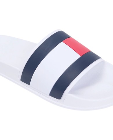 Ciabatte Uomo Tommy Hilfiger Core Hilfiger Flag Pool Slide White