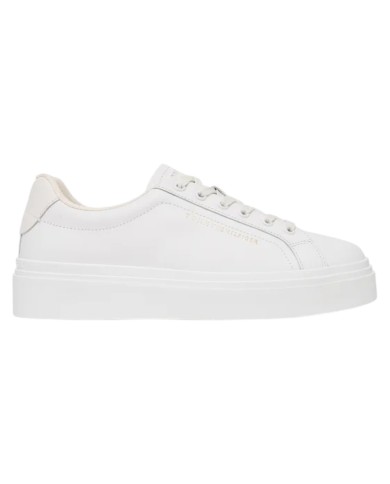 Sneakers Donna Tommy Hilfiger Th Cupsole Chic Platform Leather White
